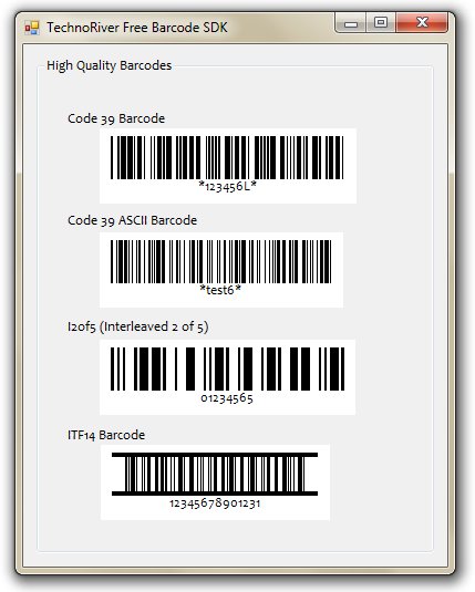 Click to view Technoriver Free Barcode SDK 1.2 screenshot