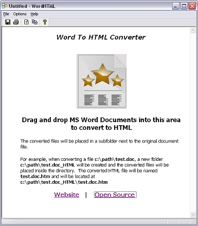 WordHTML CV screen shot